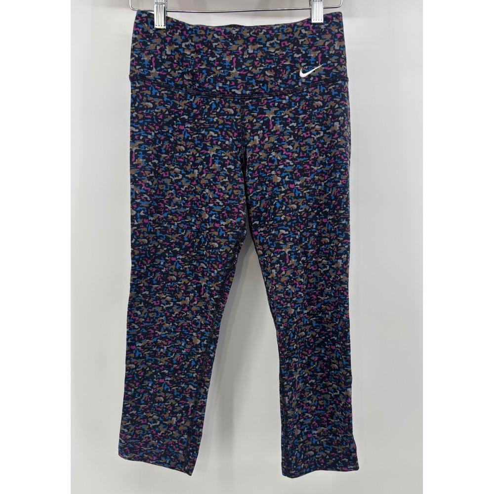 Nike Dri-Fit Cropped Leggings Women's XS Multi Color Geometric Gym Training